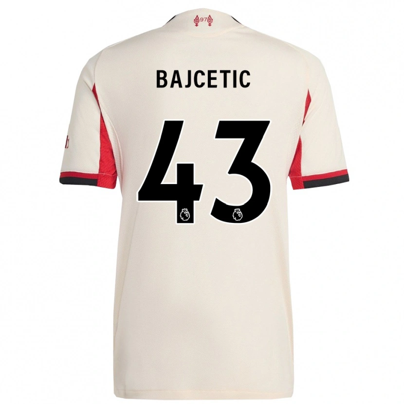 Danxen Kinder Stefan Bajcetic #43 Weiß Schwarz Auswärtstrikot Trikot 2025/26 T-Shirt