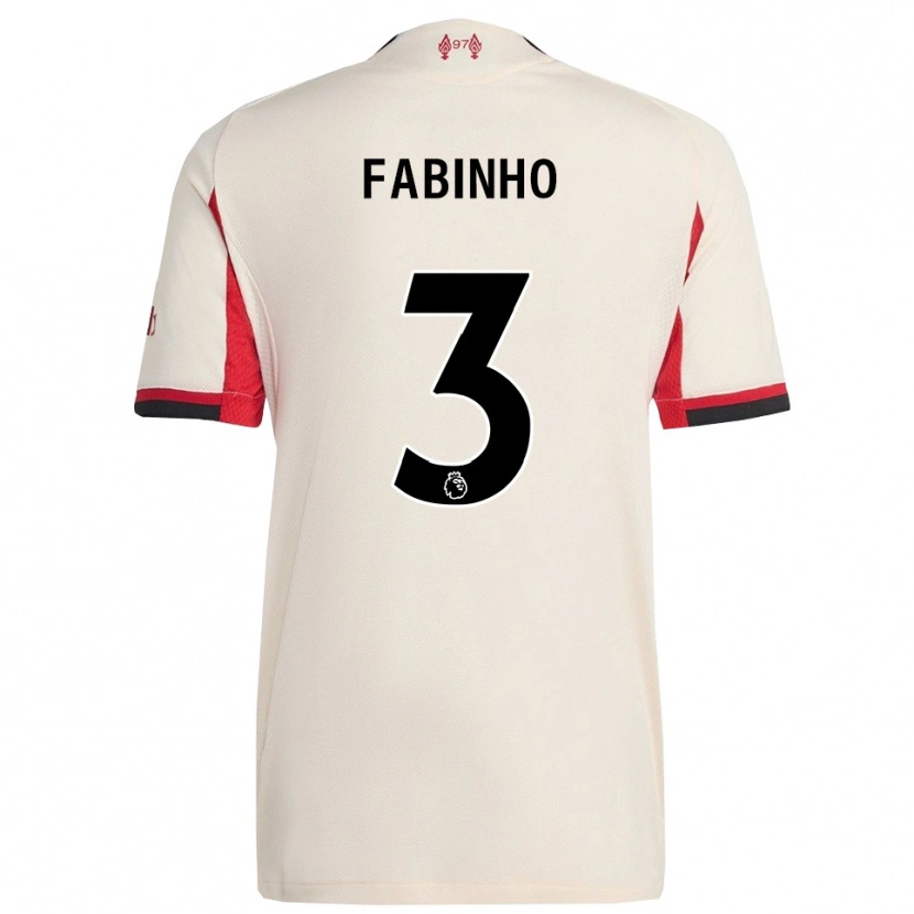 Danxen Kinder Fabinho #3 Weiß Schwarz Auswärtstrikot Trikot 2025/26 T-Shirt
