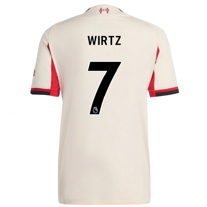 Danxen Kinder Florian Wirtz #7 Weiß Schwarz Auswärtstrikot Trikot 2025/26 T-Shirt