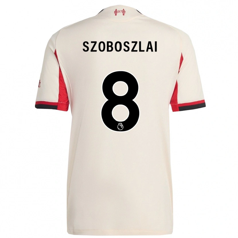 Danxen Kinder Dominik Szoboszlai #8 Weiß Schwarz Auswärtstrikot Trikot 2025/26 T-Shirt