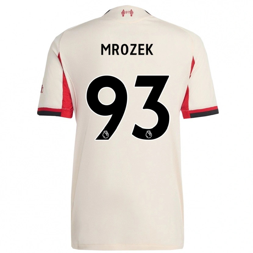 Danxen Kinder Fabian Mrozek #93 Weiß Schwarz Auswärtstrikot Trikot 2025/26 T-Shirt