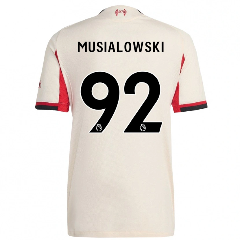 Danxen Kinder Mateusz Musialowski #92 Weiß Schwarz Auswärtstrikot Trikot 2025/26 T-Shirt