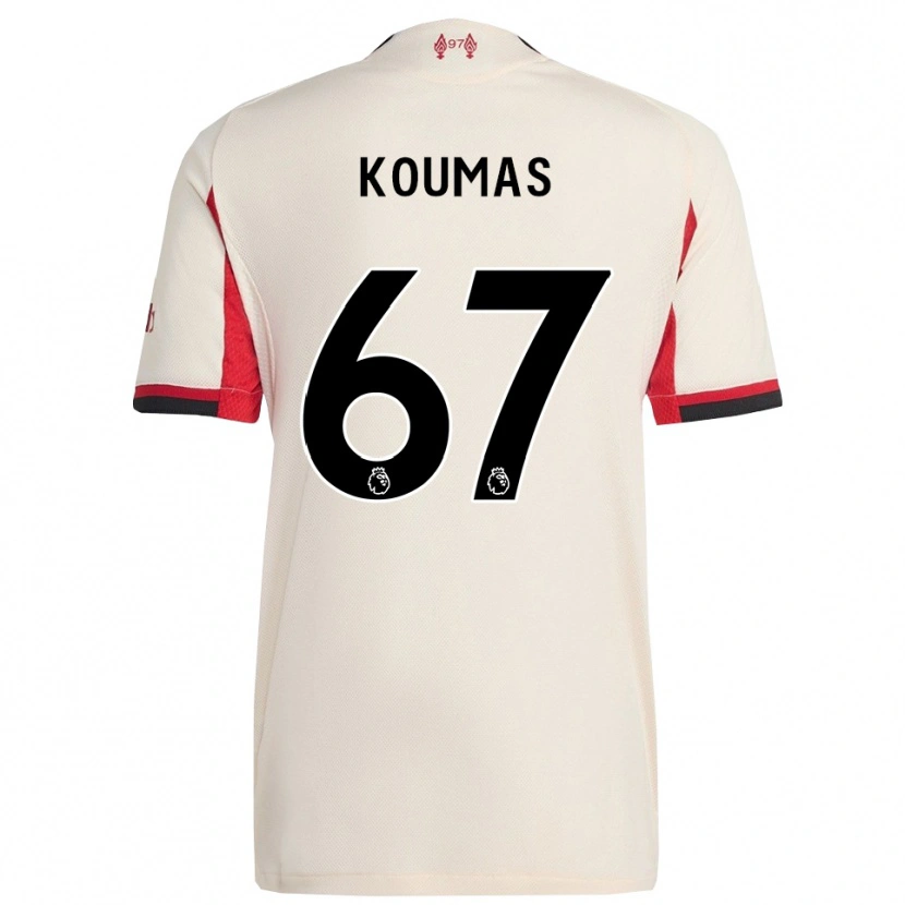 Danxen Kinder Lewis Koumas #67 Weiß Schwarz Auswärtstrikot Trikot 2025/26 T-Shirt