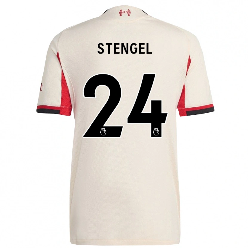 Danxen Kinder Katie Stengel #24 Weiß Schwarz Auswärtstrikot Trikot 2025/26 T-Shirt