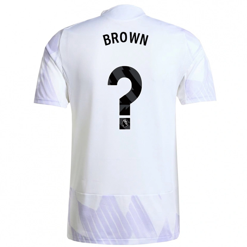 Danxen Kinder Nathaniel-Junior Brown #0 Weiß Lila Lila Auswärtstrikot Trikot 2025/26 T-Shirt