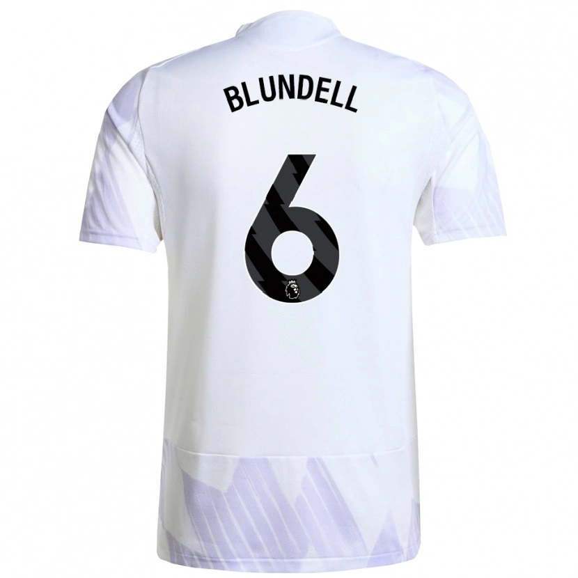Danxen Kinder Hannah Blundell #6 Weiß Lila Lila Auswärtstrikot Trikot 2025/26 T-Shirt