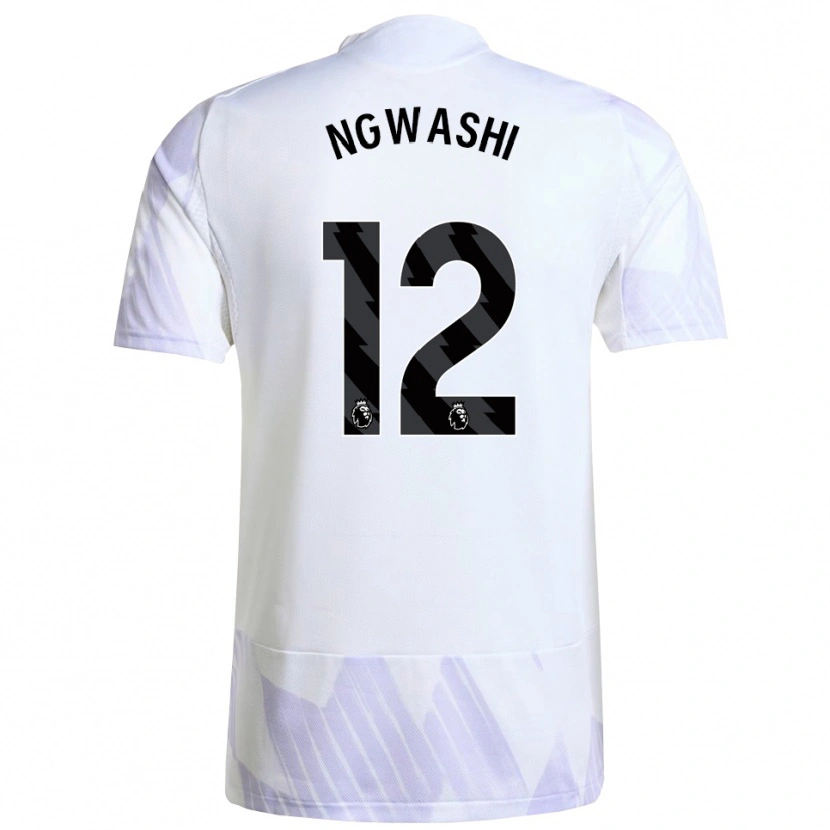 Danxen Kinder Jayden Ngwashi #12 Weiß Lila Lila Auswärtstrikot Trikot 2025/26 T-Shirt