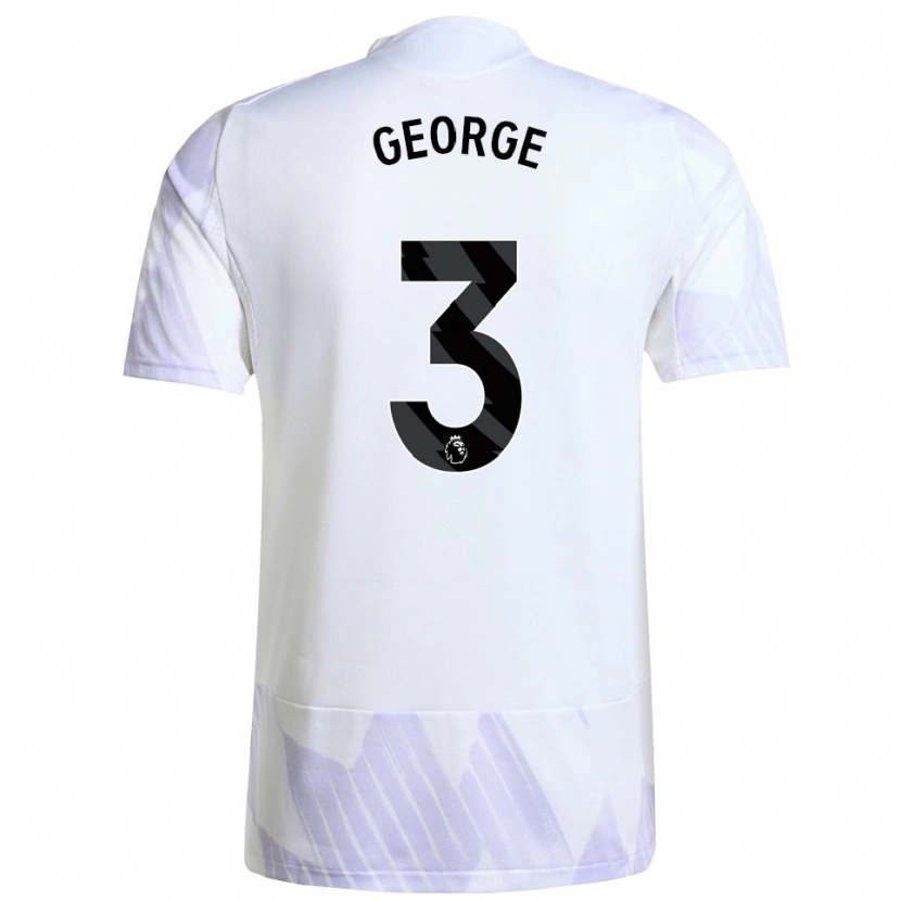 Danxen Kinder Gabby George #3 Weiß Lila Lila Auswärtstrikot Trikot 2025/26 T-Shirt