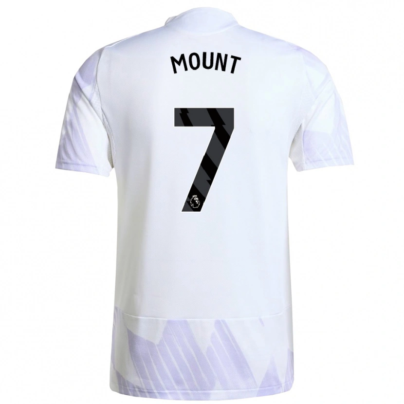 Danxen Kinder Mason Mount #7 Weiß Lila Lila Auswärtstrikot Trikot 2025/26 T-Shirt
