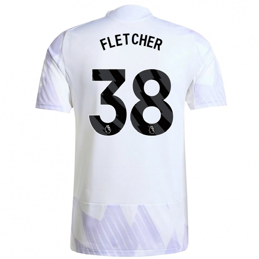 Danxen Kinder Jack Fletcher #38 Weiß Lila Lila Auswärtstrikot Trikot 2025/26 T-Shirt