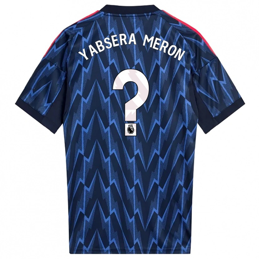Danxen Kinder Yabsera Meron #0 Marine Rot Auswärtstrikot Trikot 2025/26 T-Shirt