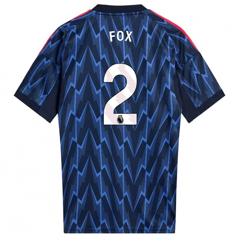 Danxen Kinder Emily Fox #2 Marine Rot Auswärtstrikot Trikot 2025/26 T-Shirt