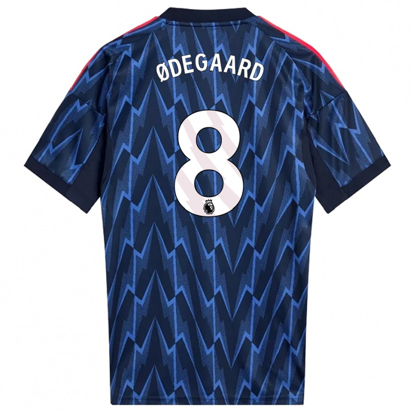Danxen Kinder Martin Ødegaard #8 Marine Rot Auswärtstrikot Trikot 2025/26 T-Shirt