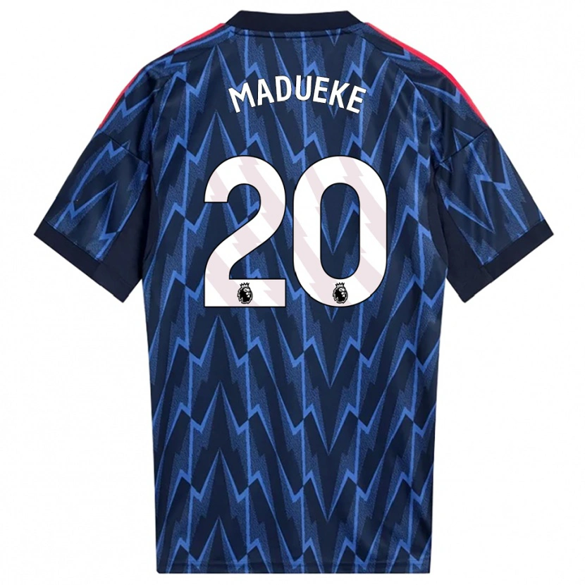 Danxen Kinder Noni Madueke #20 Marine Rot Auswärtstrikot Trikot 2025/26 T-Shirt