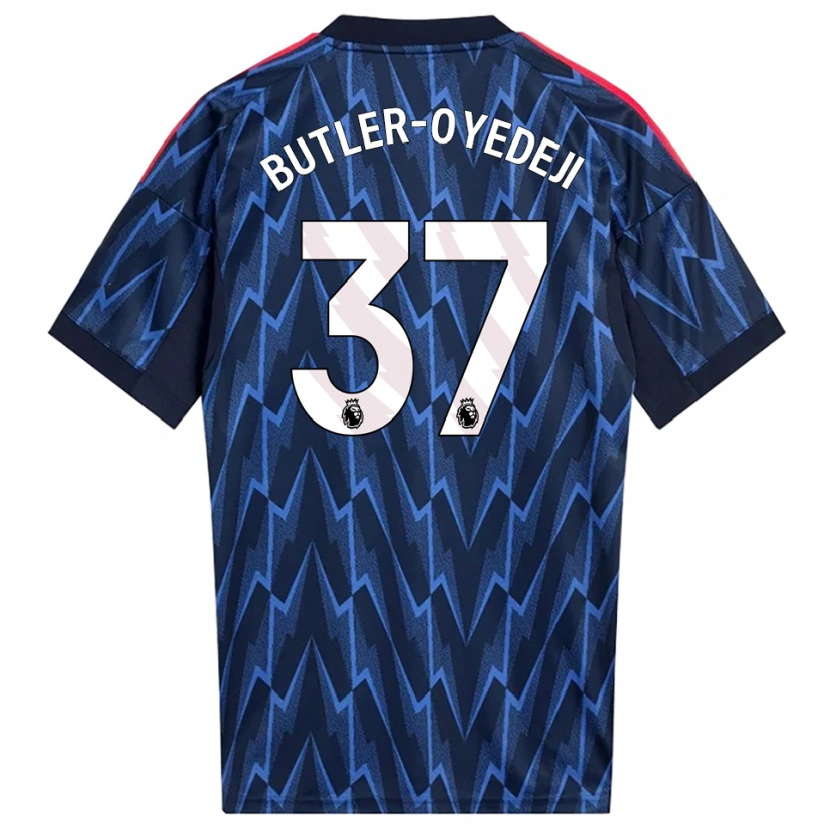 Danxen Kinder Nathan Butler-Oyedeji #37 Marine Rot Auswärtstrikot Trikot 2025/26 T-Shirt