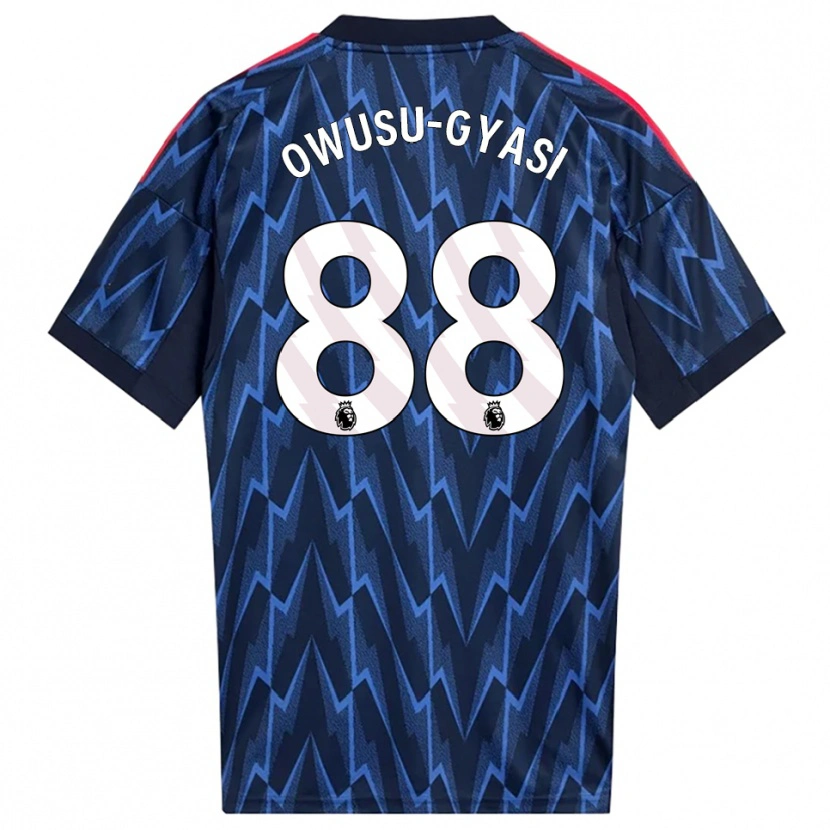 Danxen Kinder Abraham Owusu-Gyasi #88 Marine Rot Auswärtstrikot Trikot 2025/26 T-Shirt