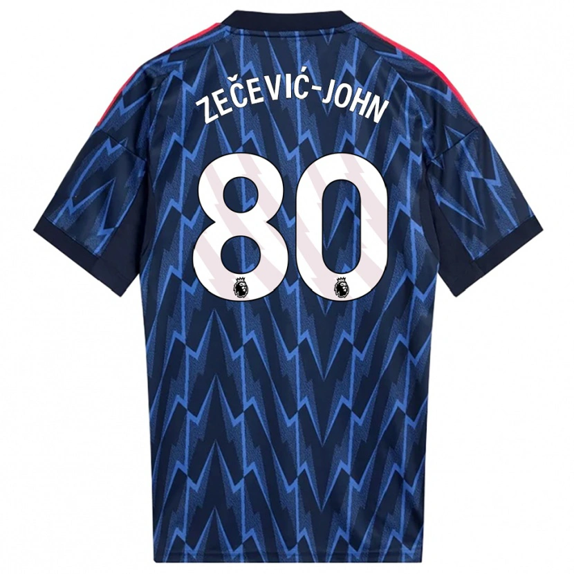 Danxen Kinder Louis Zečević-John #80 Marine Rot Auswärtstrikot Trikot 2025/26 T-Shirt