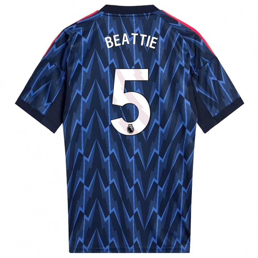 Danxen Kinder Jen Beattie #5 Marine Rot Auswärtstrikot Trikot 2025/26 T-Shirt