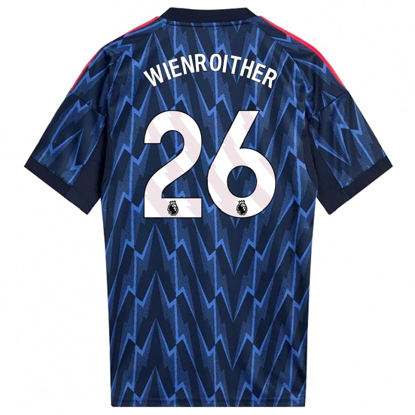 Danxen Kinder Laura Wienroither #26 Marine Rot Auswärtstrikot Trikot 2025/26 T-Shirt