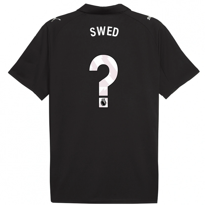 Danxen Kinder Hamza Swed #0 Schwarz Weiß Auswärtstrikot Trikot 2025/26 T-Shirt