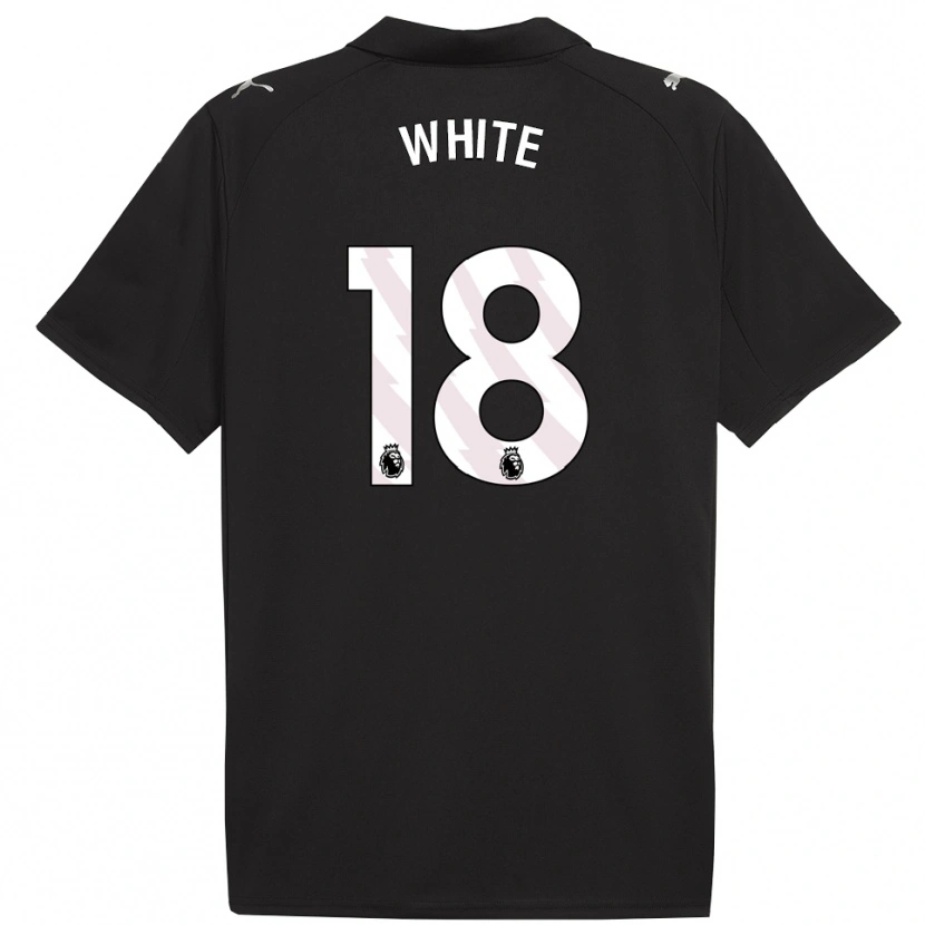 Danxen Kinder Ellen White #18 Schwarz Weiß Auswärtstrikot Trikot 2025/26 T-Shirt
