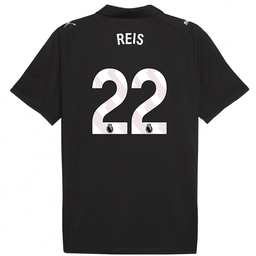 Danxen Kinder Vitor Reis #22 Schwarz Weiß Auswärtstrikot Trikot 2025/26 T-Shirt