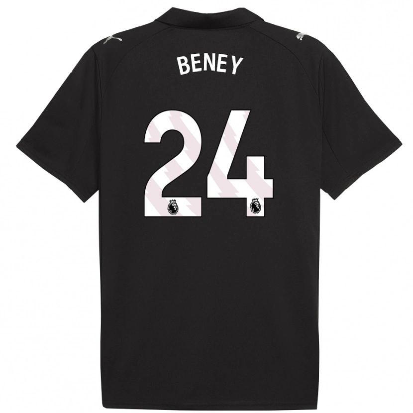 Danxen Kinder Iman Beney #24 Schwarz Weiß Auswärtstrikot Trikot 2025/26 T-Shirt