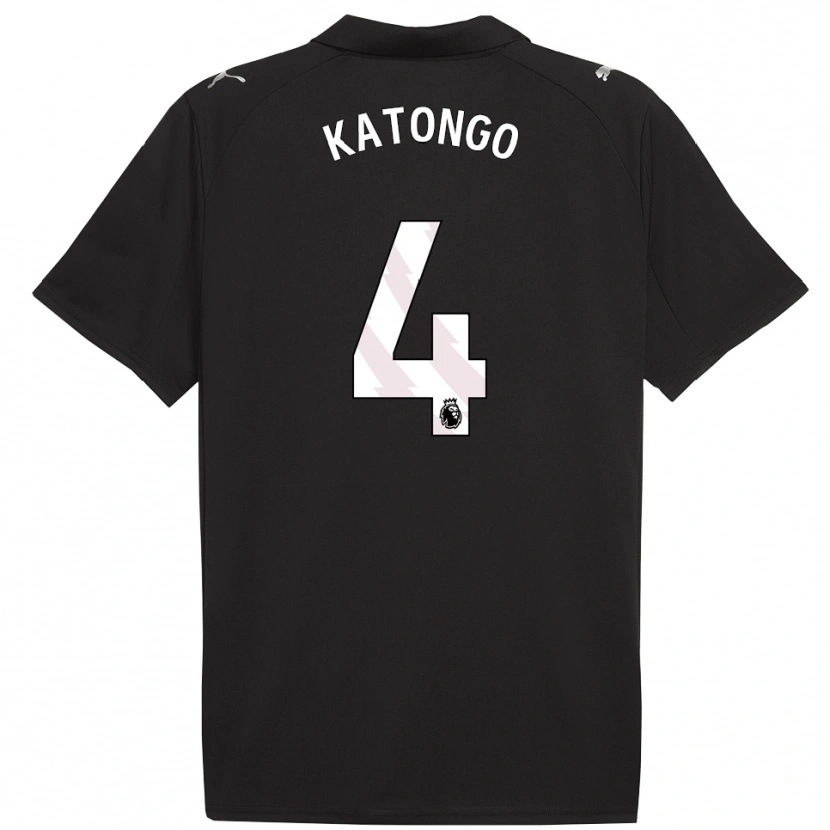 Danxen Kinder Jadel Katongo #4 Schwarz Weiß Auswärtstrikot Trikot 2025/26 T-Shirt