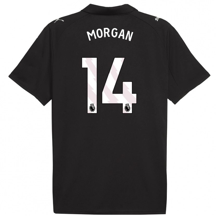 Danxen Kinder Esme Morgan #14 Schwarz Weiß Auswärtstrikot Trikot 2025/26 T-Shirt