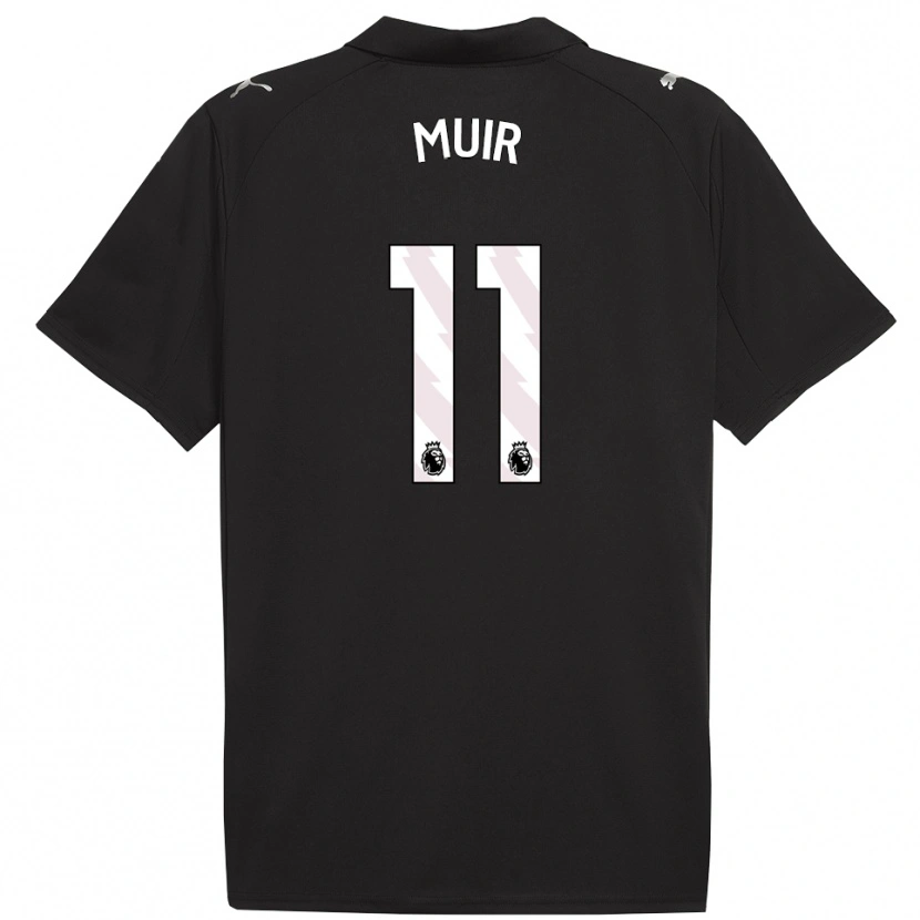 Danxen Kinder Ashton Muir #11 Schwarz Weiß Auswärtstrikot Trikot 2025/26 T-Shirt