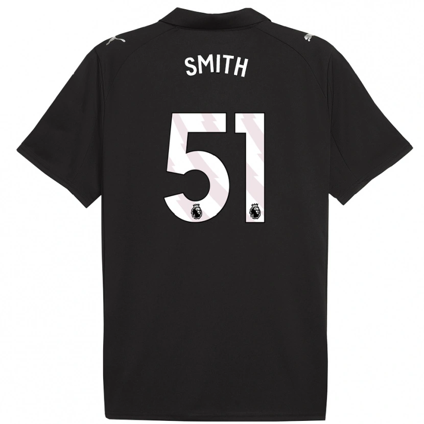 Danxen Kinder Isaac Smith #51 Schwarz Weiß Auswärtstrikot Trikot 2025/26 T-Shirt