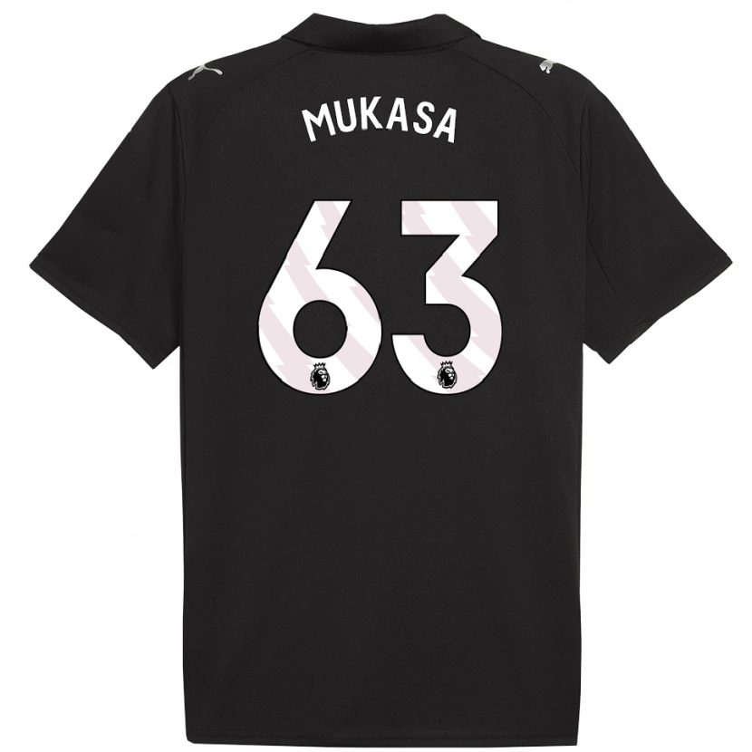 Danxen Kinder Divine Mukasa #63 Schwarz Weiß Auswärtstrikot Trikot 2025/26 T-Shirt