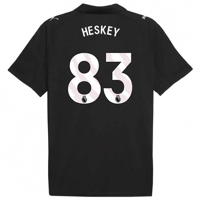 Danxen Kinder Reigan Heskey #83 Schwarz Weiß Auswärtstrikot Trikot 2025/26 T-Shirt