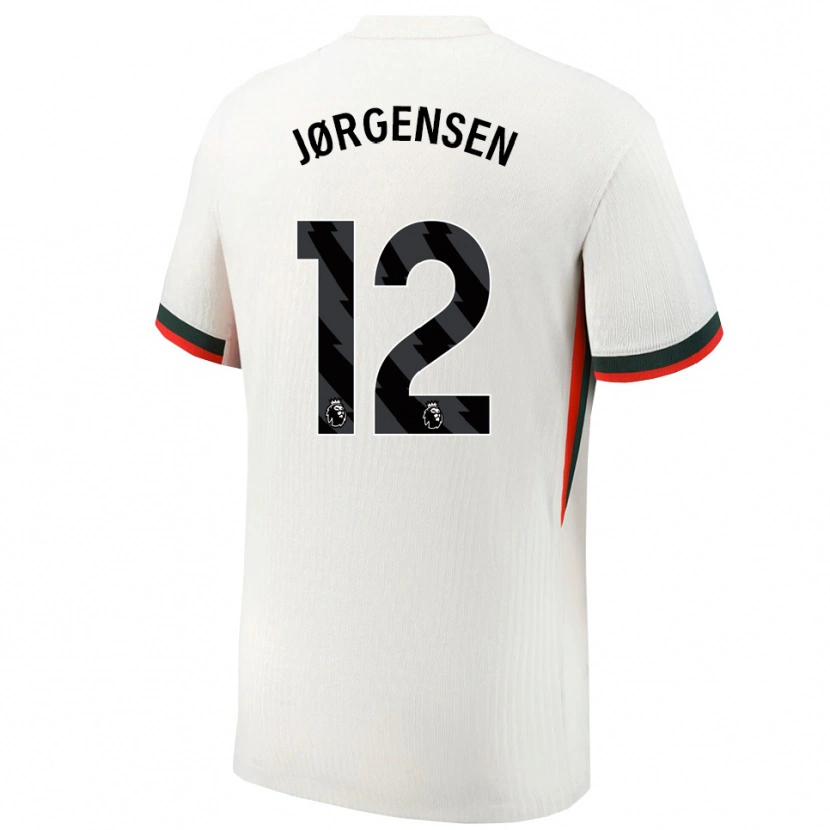 Danxen Kinder Filip Jørgensen #12 Weiß Grün Auswärtstrikot Trikot 2025/26 T-Shirt
