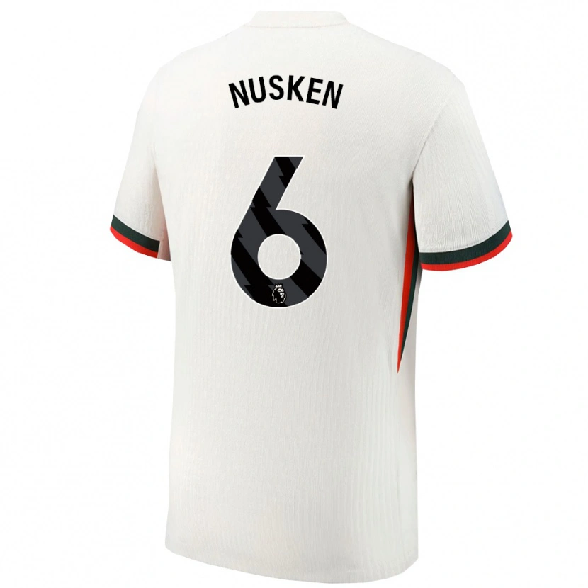 Danxen Kinder Sjoeke Nusken #6 Weiß Grün Auswärtstrikot Trikot 2025/26 T-Shirt