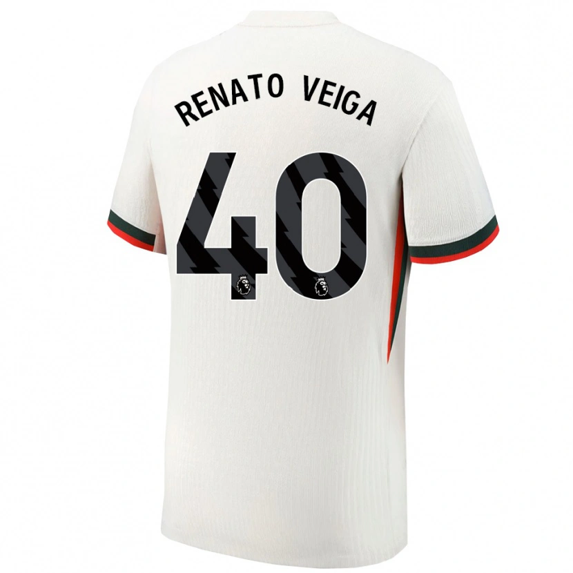 Danxen Kinder Renato Veiga #40 Weiß Grün Auswärtstrikot Trikot 2025/26 T-Shirt