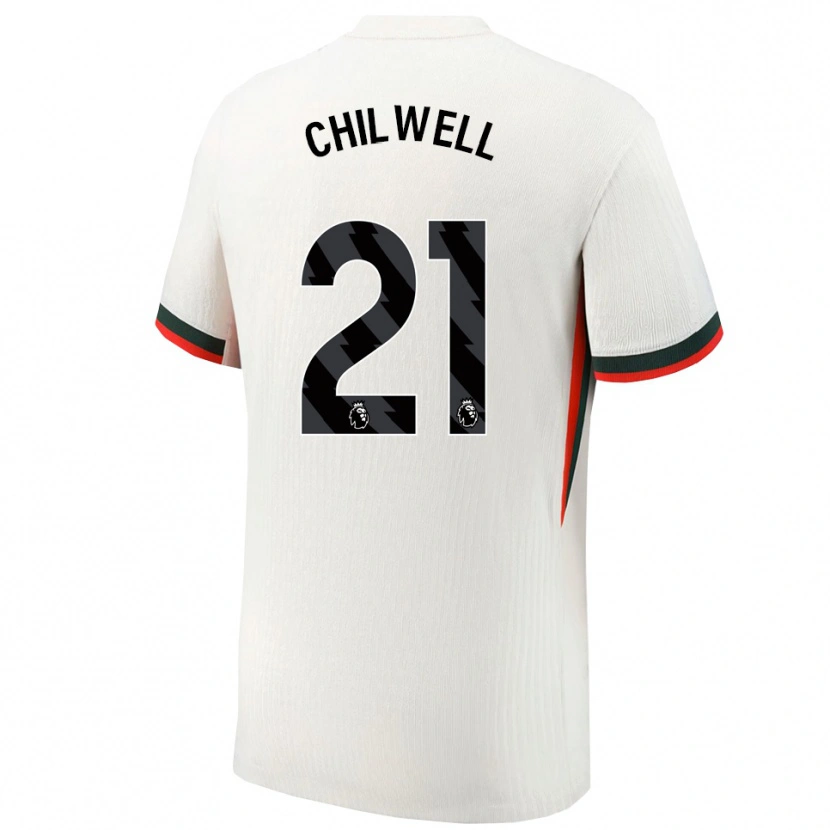 Danxen Kinder Ben Chilwell #21 Weiß Grün Auswärtstrikot Trikot 2025/26 T-Shirt