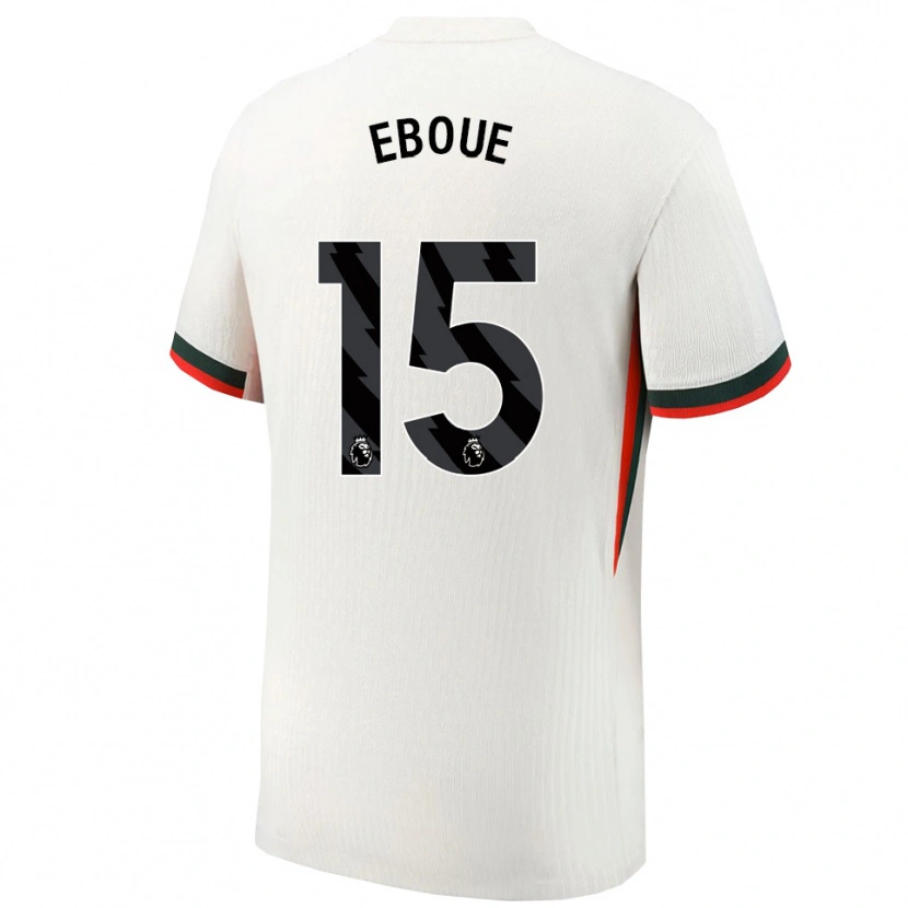 Danxen Kinder Mathis Eboué #15 Weiß Grün Auswärtstrikot Trikot 2025/26 T-Shirt