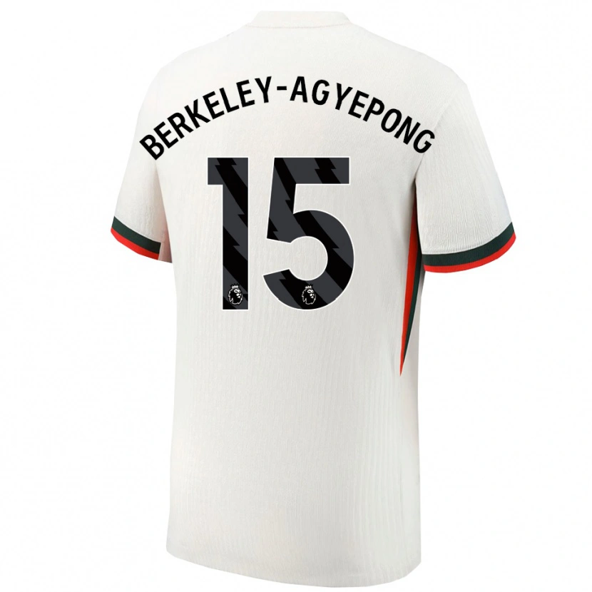 Danxen Kinder Jeremiah Berkeley-Agyepong #15 Weiß Grün Auswärtstrikot Trikot 2025/26 T-Shirt