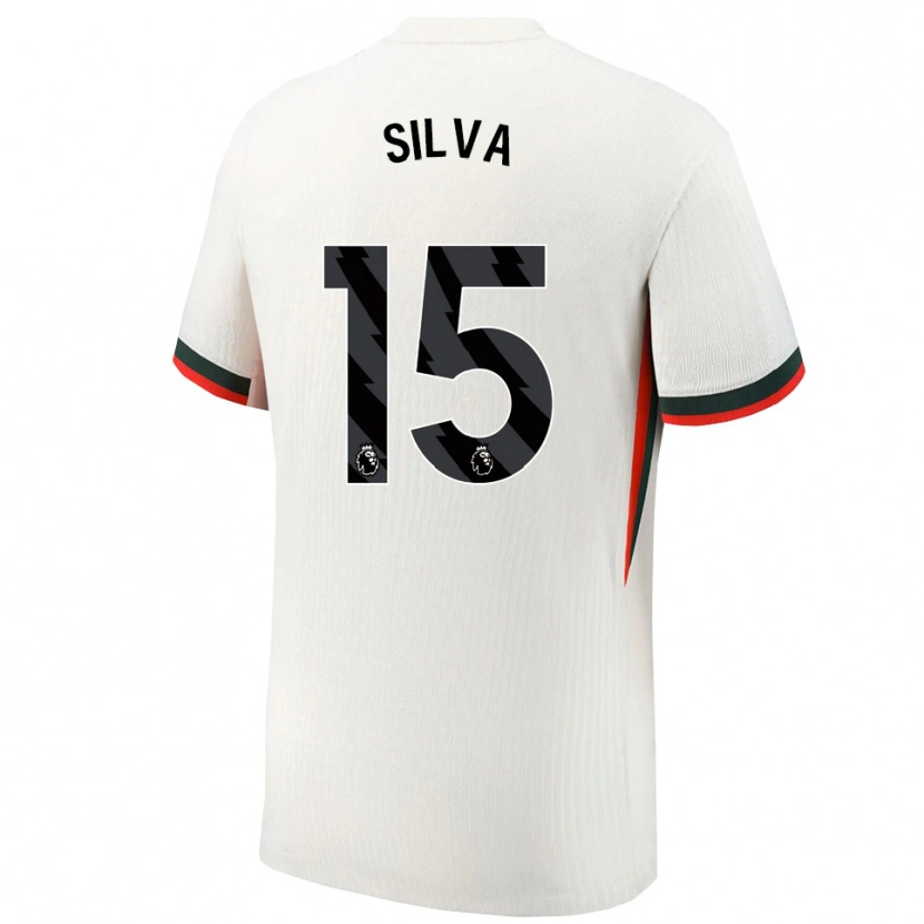 Danxen Kinder Isaac Silva #15 Weiß Grün Auswärtstrikot Trikot 2025/26 T-Shirt