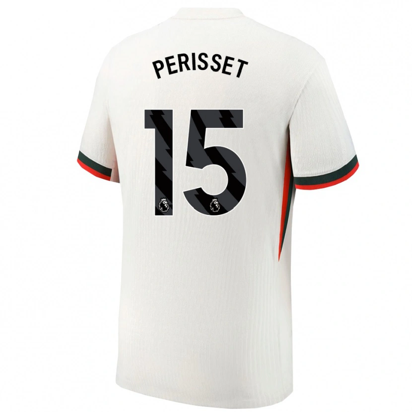 Danxen Kinder Eve Perisset #15 Weiß Grün Auswärtstrikot Trikot 2025/26 T-Shirt