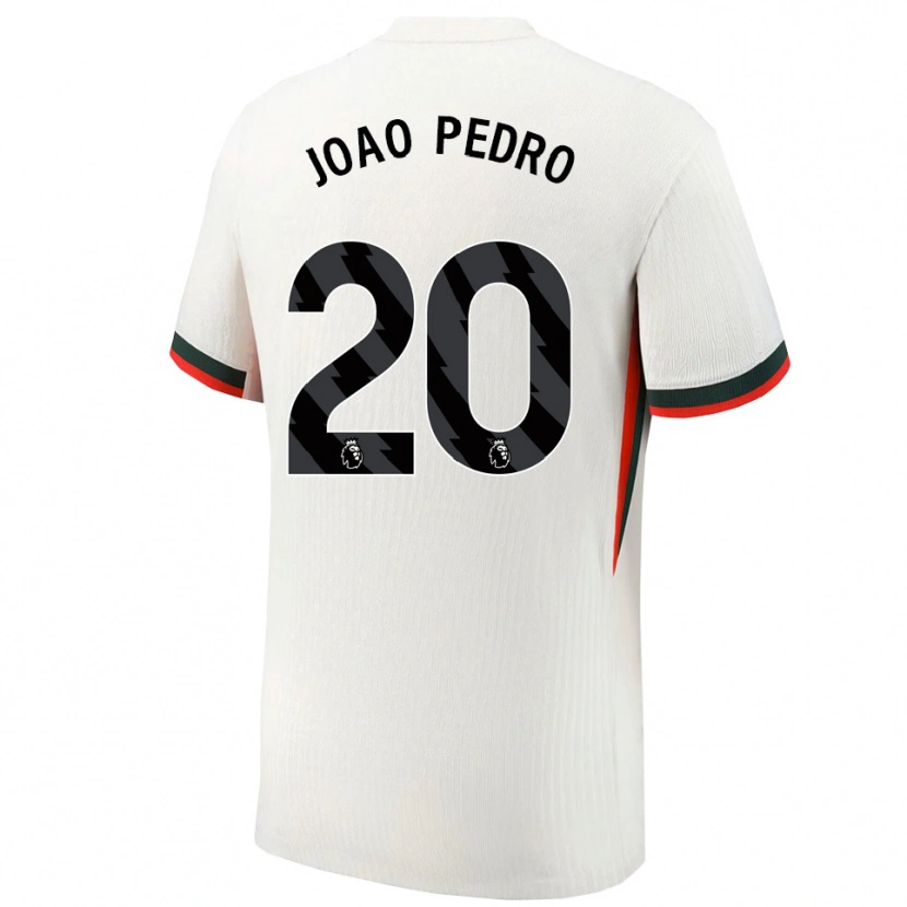 Danxen Kinder João Pedro #20 Weiß Grün Auswärtstrikot Trikot 2025/26 T-Shirt
