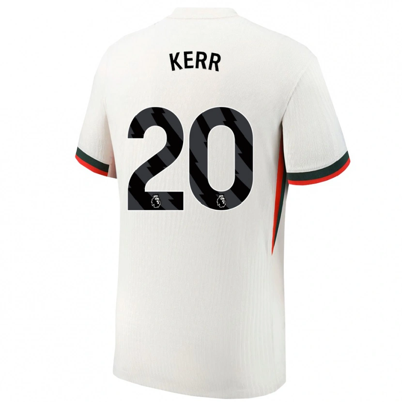 Danxen Kinder Sam Kerr #20 Weiß Grün Auswärtstrikot Trikot 2025/26 T-Shirt