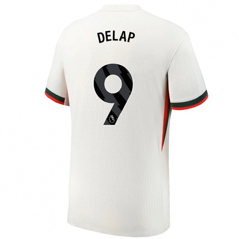 Danxen Kinder Liam Delap #9 Weiß Grün Auswärtstrikot Trikot 2025/26 T-Shirt