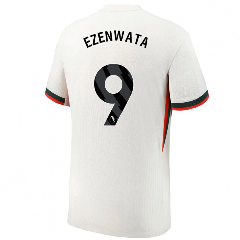 Danxen Kinder Chizaram Ezenwata #9 Weiß Grün Auswärtstrikot Trikot 2025/26 T-Shirt