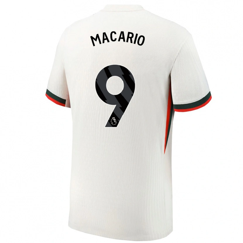 Danxen Kinder Catarina Macario #9 Weiß Grün Auswärtstrikot Trikot 2025/26 T-Shirt