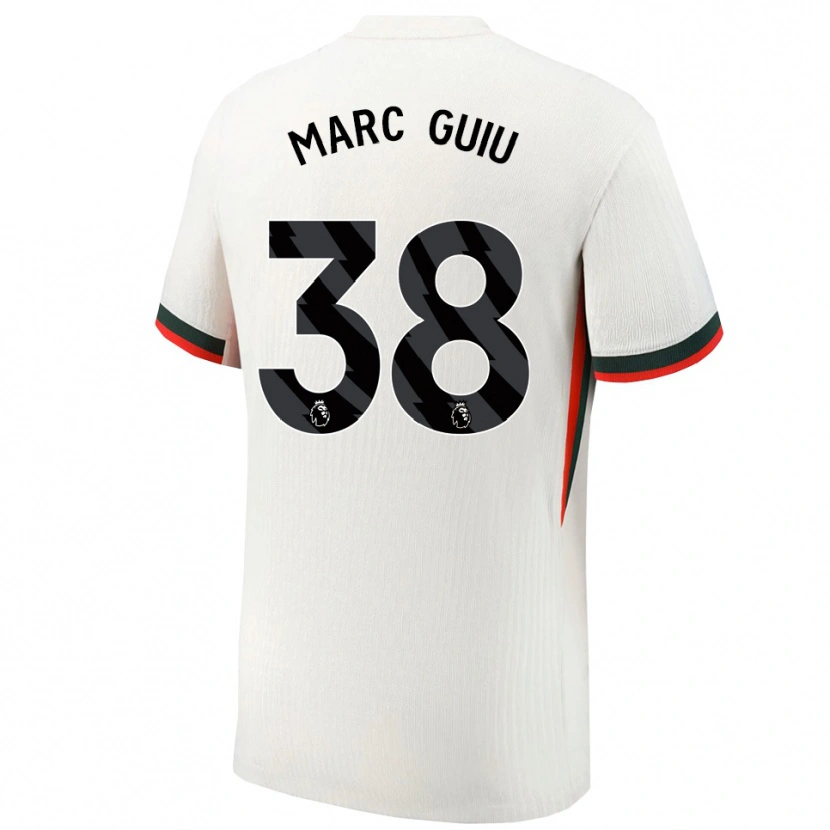 Danxen Kinder Marc Guiu #38 Weiß Grün Auswärtstrikot Trikot 2025/26 T-Shirt