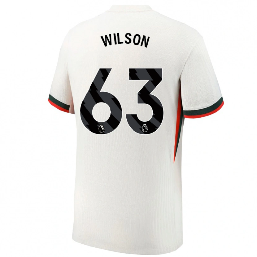 Danxen Kinder Kaiden Wilson #63 Weiß Grün Auswärtstrikot Trikot 2025/26 T-Shirt
