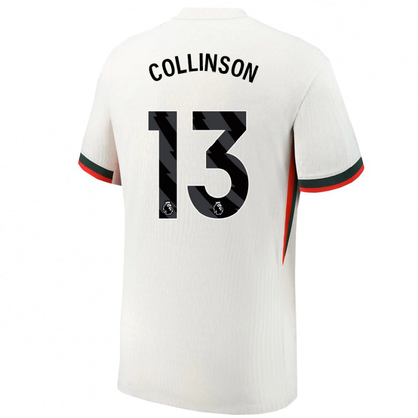 Danxen Kinder Isaac Collinson #13 Weiß Grün Auswärtstrikot Trikot 2025/26 T-Shirt