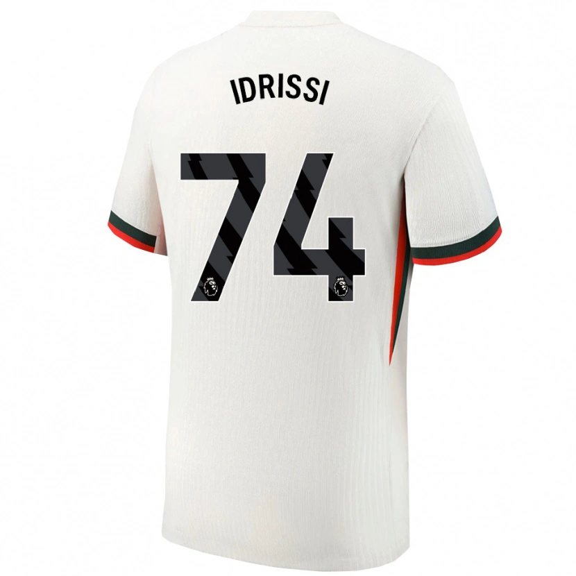 Danxen Kinder Yahya Idrissi #74 Weiß Grün Auswärtstrikot Trikot 2025/26 T-Shirt